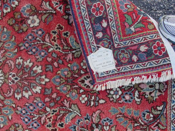 Antique Sarouk scatter rug - 2