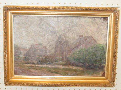 Nantucket oil painting of the windmill