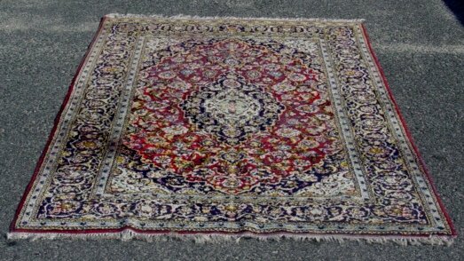 Persian silk oriental rug