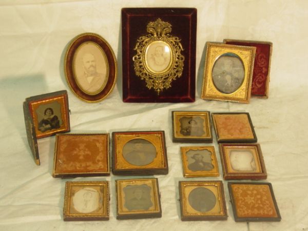 lot ambrotypes and daguerreotypes