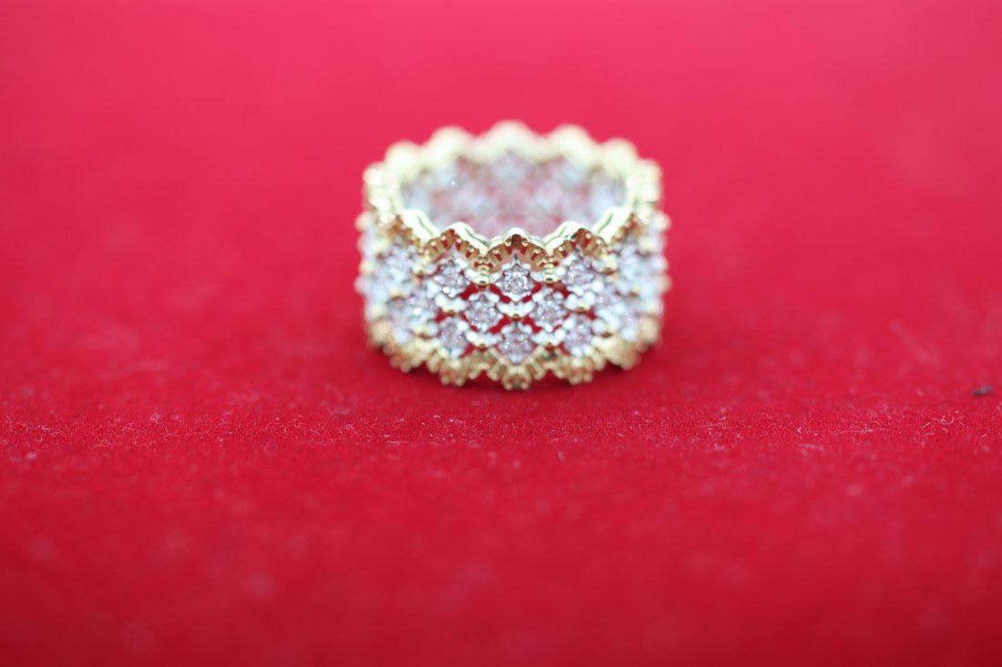 Buccellati 18k Yellow & White Gold Diamond Ring (1 of 3)