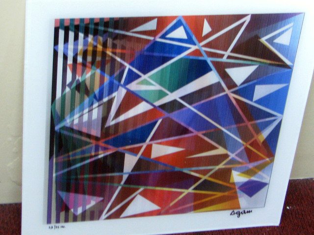 YAACOV AGAM AGAMOGRAPH,"Ancient Battle" SIGNED&NUMBERED: "Ancient Battle"rnrn23/25 HCrnrn "sTARS one of his special pieces "rnrnrnArtist: Yaacov AgamrnrnMedium: Agamograph, Signed in InkrnrnrnYAACOV AGAM KINETIC ART WITH MOVEMENT AGAMOGRAPH, ,rnrnTHIS AGAMO
