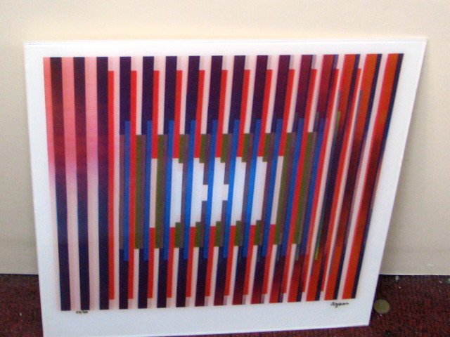 AGAMOGRAPH, "INTENSE PRAYER TEF3" SIGNED & NUMBERED: "INTENSE PRAYER TEF3" 27/99 Signed with a star "one of his special pieces " Artist: Yaacov Agam Medium: Agamograph, Signed in Ink YAACOV AGAM KINETIC ART WITH MOVEMENT AGAMOGRAPH, , THIS AGAMOGRAPH, M