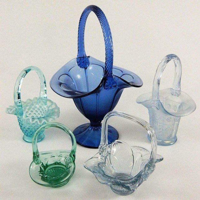 5 Stunning Art Glass Fenton Baskets