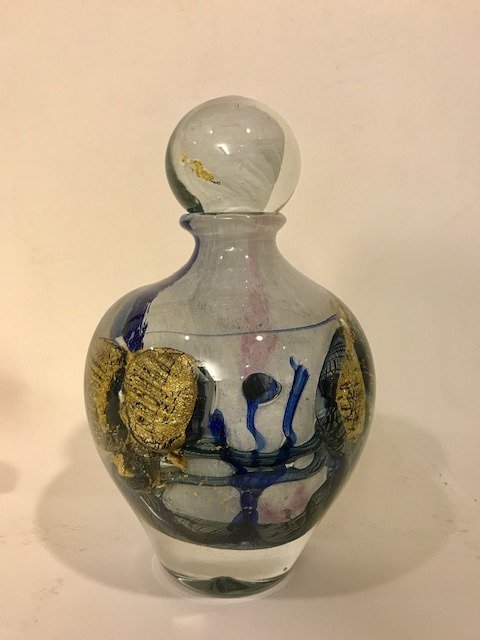 Jean Claude Novaro Perfume Bottle glass sculpture: ARTIST: Jean Claude Novaro TITLE : Perfume Bottle MEDIUM : Original one of a kind hand blown galss sculpture SIZE : 5x9 inches start $250