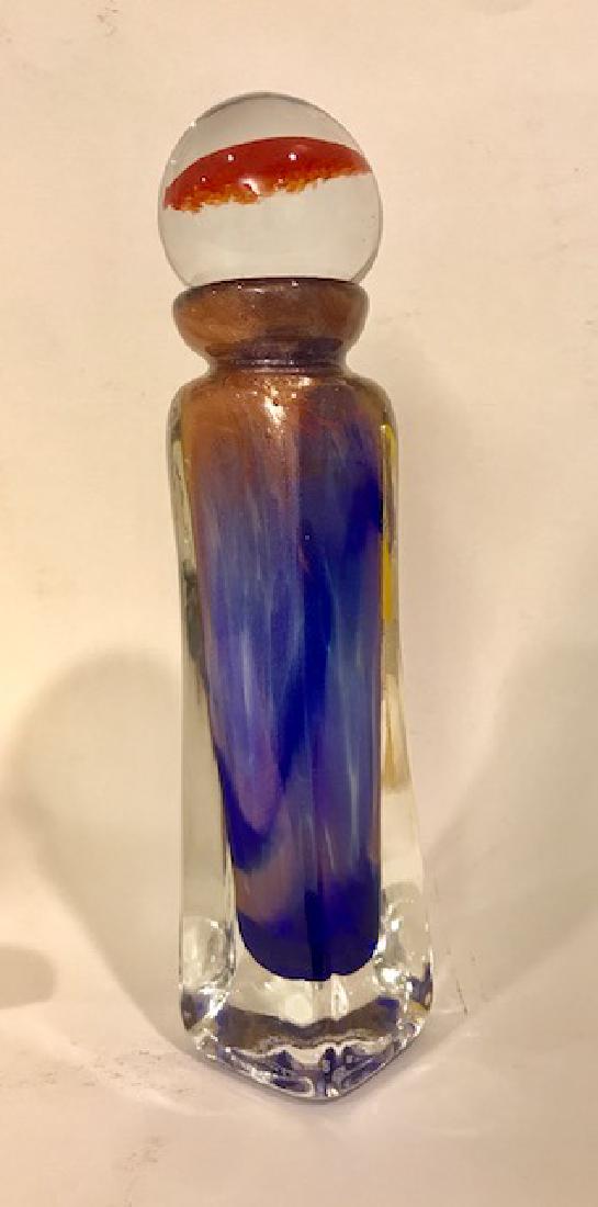 Jean Claude Novaro Perfume Bottle glass sculpture: ARTIST: Jean Claude Novaro TITLE : Perfume Bottle MEDIUM : Original one of a kind hand blown glass sculpture SIZE : 3x9 inches start $250