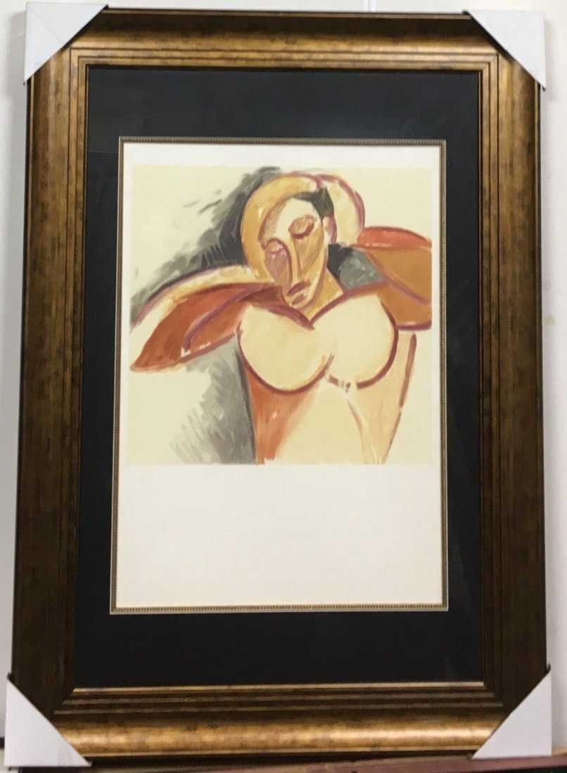PABLO PICASSO "LA DEMOISELLE D'AVIGNON": ARTIST: PABLO PICASSO TITLE: "LA DEMOISELLE D'AVIGNON" MEDIUM : LITHOGRAPH FRAMED COA SIZE : framed size 43 X 30 in