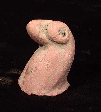 ANCIENT INDUS VALLEY ANIMAL HEAD: AN INDUS VALLEY ANIMAL HEAD, ca. 3rd-2nd millennium BC. 1.1 inches. Provenance: An extensive 20th century New Jersey collection. Assembled over the past 35 years. All pieces have been carefully vetted