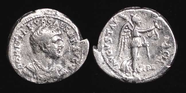 RARE DOMITIAN DENARIUS.: RARE DOMITIAN DENARIUS. AR denarius. Ephesos mint. AD 77-78. DOMITIANVS CAESAR AVG F, bare-headed, draped, cuirassed bust right. PACI AVGVSTAE (from top right), Victory advancing right, holding wreath