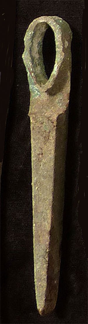 ANCIENT ROMAN AXE: ANCIENT ROMAN AXE. c. 1st-3rd century AD. 5.25 inches. Provenance: Recently imported into the US from the European Market. Inspected by US Customs and cleared thus entirely legal to purchase and own. 