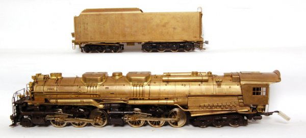 KTM 8304 Chesapeake and Ohio H-8 2-6-6-6 O scale: KTM 8304 Chesapeake and Ohio Allegheny H-8 2-6-6-6. Minor trim pieces loose or missing on tender. The brass trains in this section of the auction are all from the same estate and are untested for runn