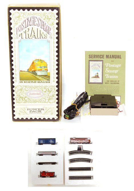 postage stamp train set