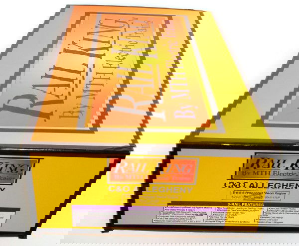 MTH RailKing No. 20-1117LP C&O Allegheny 2-6-6-6: MTH RailKing No. 20-1117LP C&O Allegheny 2-6-6-6 Articulated Steam Engine with ProtoSound. Train looks C9, factory tested.