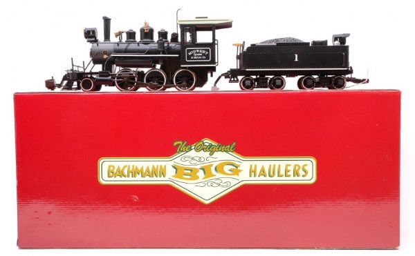 Bachmann 81696 Baldwin Industrial Boxed: Bachmann G scale 81696 Midwest Quarry and Mining Co. Baldwin Industrial 2-6-0 Mogul loco and tender in OB with styrofoam insert in excellent condition.