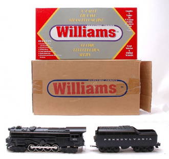 Williams Pennsylvania 671 with Tender MINT Boxed: Williams Pennsylvania turbine 671 steam 6-8-6 and tender with digital whistle in OB with outer shipping carton, C10.