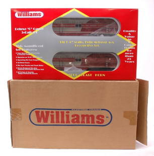 Williams E7 1009 RI 633 and 635 AA MINT Boxed: Williams E7 1009 Rock Island AA power and dummy unit with True Blast in OBs with outer shipping carton, C10.