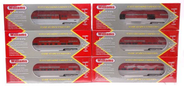 Williams RI LL1006CD and LL1006 MINT Boxed: Williams Rock Island LL1006CD 60 inch luxury liner combine/diner set and LL1006 60 inch luxury liner 4 car set. All are factory sealed with outer shipping carton, C10.