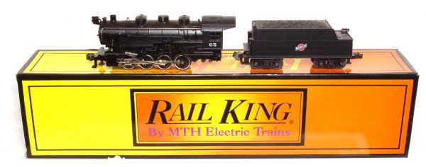 Rail King RK-1112LP 0-8-0 Chicago Northwestern OB: Rail King RK-1112LP 0-8-0 scale switcher engine, Chicago Northwestern in original box that shows very little wear. Train should clean C9-10, however shows light run time, therefore according to new T.