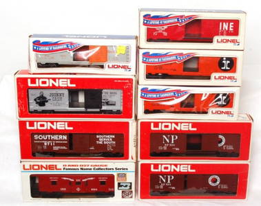 420: Lionel nine pieces of rolling stock in OBs