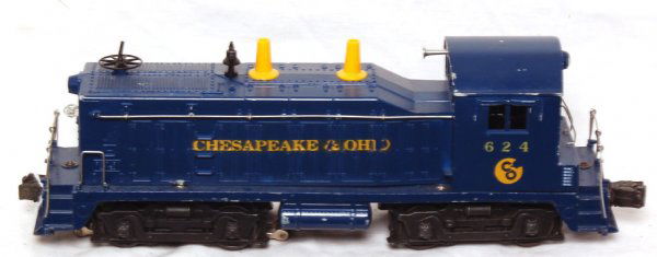 Lionel No. 624 C and O diesel switcher: Lionel No. 624 Chesapeake and Ohio diesel switcher, C6.