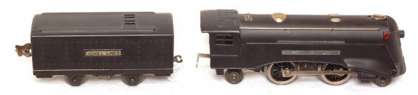Lionel 289E 2-4-2 loco and 1588W tender: Lionel 289E 2-4-2 loco and 1588W tender, both are refinished, Both were tested on a short test track operating smoothly in both forward and reverse, tender sounds good. This lot is sold as is shown in