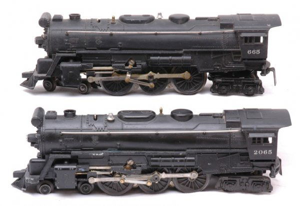 Lionel 665 Steam and 2065 Steam: Lionel postwar 668 steam and 2065 steam, both have been repainted.