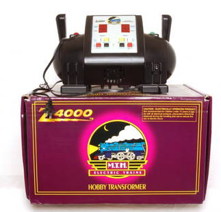 MTH 40-4000 Z-4000 Transformer in OB 400 Watt: MTH 40-4000 Z-4000 Transformer in original box with instructions, 400 Watt. Transformer should clean C7-8, box shows light shelf wear. Transformer was tested working, not with a meter.