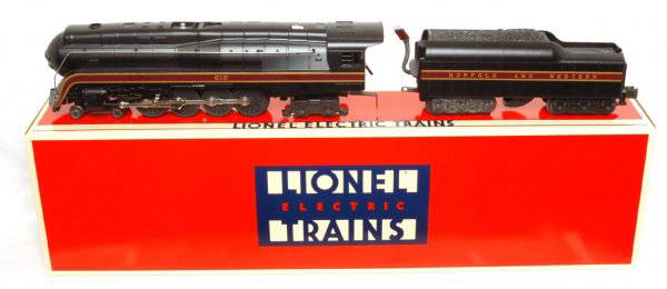 Lionel 18040 4-8-4 N and W 612 J in OB: Lionel 18040 4-8-4 Norfolk and Western cab number 612 J class locomotive and tender in original box, C8.