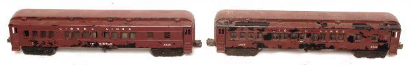 Two Lionel Madison 2625 Irvington passenger cars: Two Lionel Madison 2625 Irvington passenger cars. Items in this lot are sold as is shown in our photos with no returns.