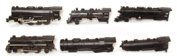 Lionel 685, 1060, 2055, 1666, 736, 237: Lionel 685 shell, 1060 shell, 2055, 1666 shell, 736 shell, 237. Items in this lot are sold as is shown in our photos with no returns.