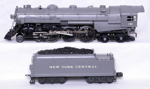 Lionel 18002 New York Central gray 4-6-4, OB: Lionel 18002 New York Central gray 4-6-4 and tender, C10 in OB with light wear, includes paperwork.