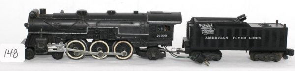 American Flyer 21099 NYNH and HR 4-6-2: American Flyer 21099 NYNH and HR 4-6-2 loco and tender, C6+.