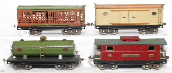 Lionel prewar SG 213, 214, 215 and 217 cars