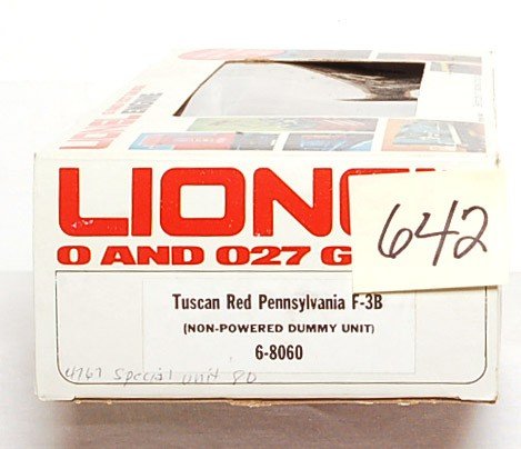 Lionel 8060 Tuscan Red Pennsylvania F-3 B unit