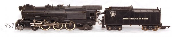 American Flyer 312 die-cast loco and tender SIT