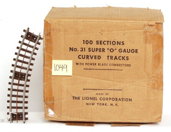 Lionel carton of 100 sections No. 31 Super O curv