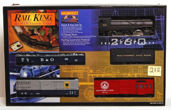 MTH Rail King 30-4020-1 B and O 2-6-0 set in OB - 2