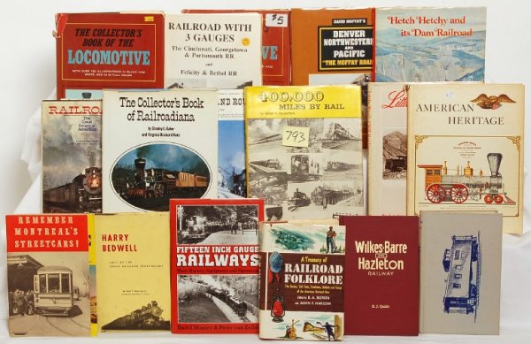 Twenty-six train and railroad related books
