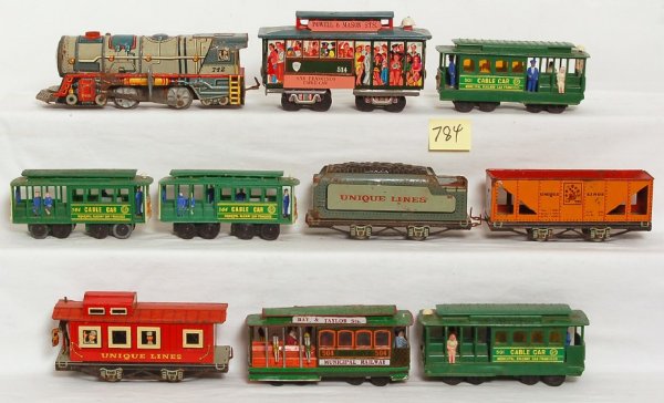 Unique Lines train, six trolleys