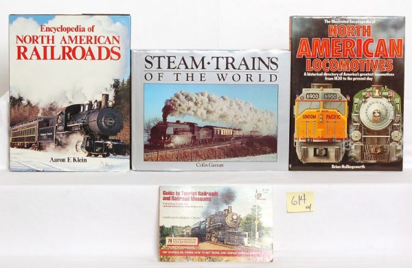 Three hard bound train books, guide to tourist RR