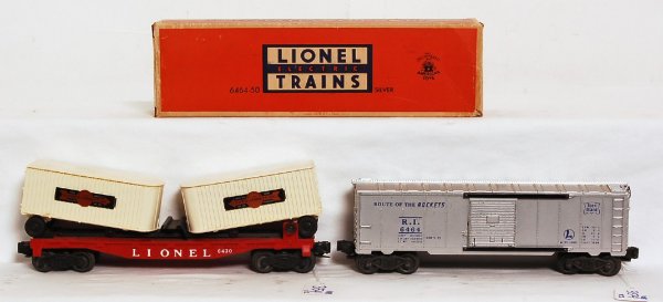 Lionel 6464-50 in OB , 6430 flatcar w/trailers - 2