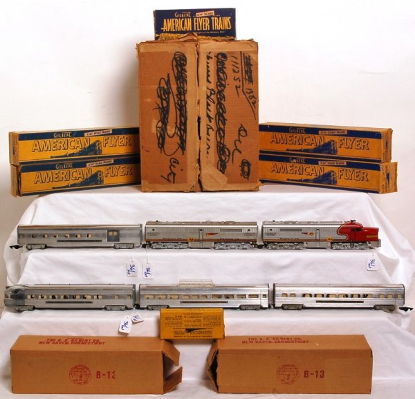 American Flyer boxed set 5108-W Santa Fe pass. - 2