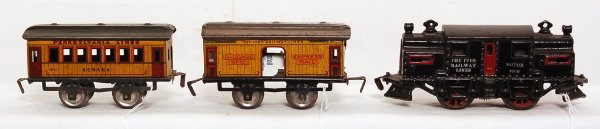 Ives prewar 3200 loco, 50 baggage, 51 Newark - 2