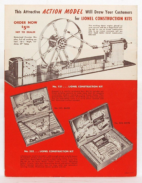 Lionel 1949 price list with dealer displays - 2