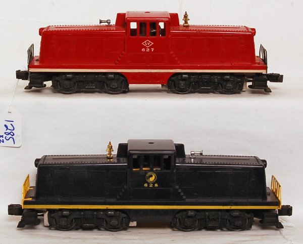 Lionel 627 L.V. and 628 N.P. GE 44 ton switchers
