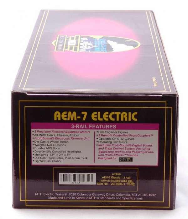 MTH 5505-1 Amtrak AEM-7 Electric No. 938 MINT OB