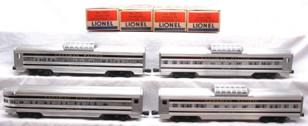 Lionel CP three 2552 and 2551 Pass Cars LN OB - 2