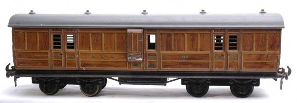 Carette for Bassett Lowke 1 Ga GNR Luggage Van: Carette for Bassett Lowke 1 gauge GNR luggage van, C5-6.