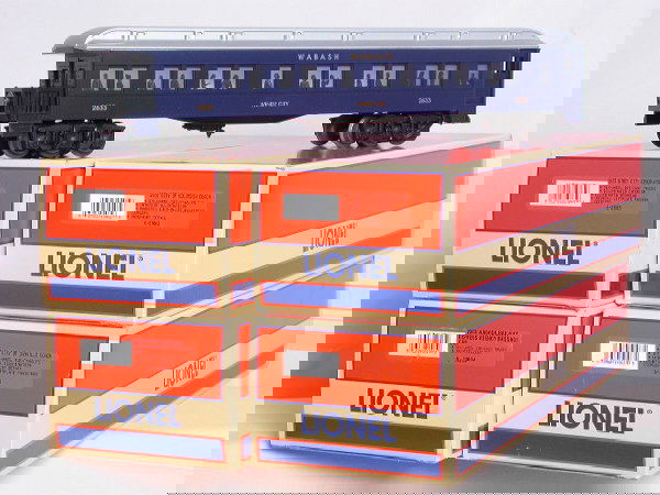 Lionel Wabash 4-car passenger set, OBs: Lionel Wabash 4-car passenger set, 19062 19063 19064 19065, mint condition in OBs.