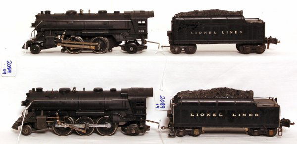 Lionel 224 2-6-2 w/2224W and 229 2-4-2 w/2666TS: Lionel 224 2-6-2 w/2224W and 229 2-4-2 w/2666TS, C6-7.